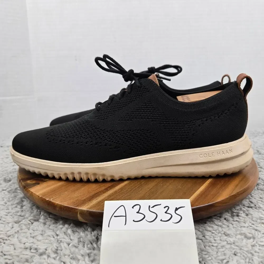 Cole Haan Mens 11.5 Grand+ Plus Stitchlite Black Wingtip Casual Daily Oxford